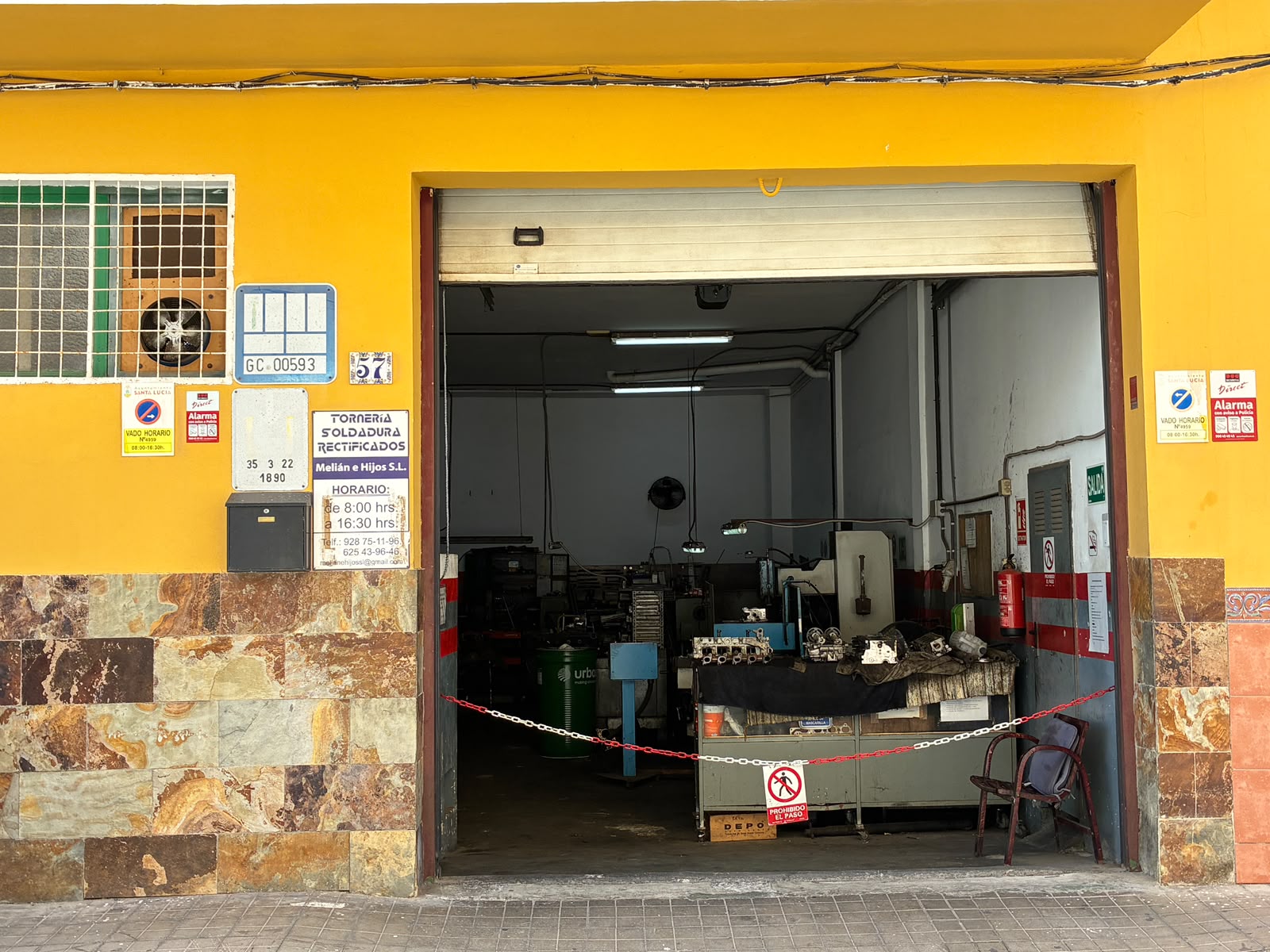 Fachada del taller Melián e Hijos en Vecindario
